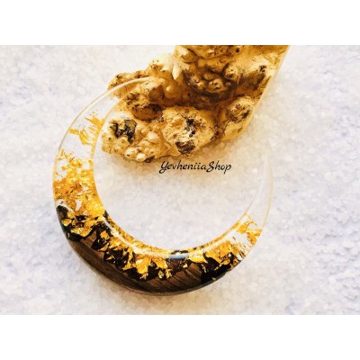 Clear & Gold Crescent 