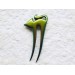 Wooden Hair fork Green Chameleon Cat, Bun holder for women