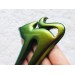 Wooden Hair fork Green Chameleon Cat, Bun holder for women