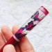 Resin Hair stick with pink butterflies 