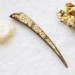 Wooden hair stick with white stones