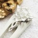 Carved wooden hair fork with crystal star