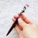 Acrylic hair stick with black birds, Hair stick with swifts