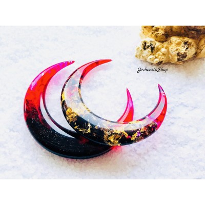 Black & Red Gold Crescent 