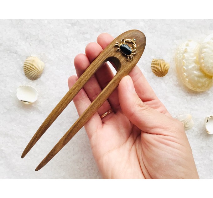 Hair Clip, hair pin stick, Ocean Hair fork, Bun Holder for women, Wood Hair Stick, Wooden Hair Fork, French Hair Pins, Sea Hair Accessories