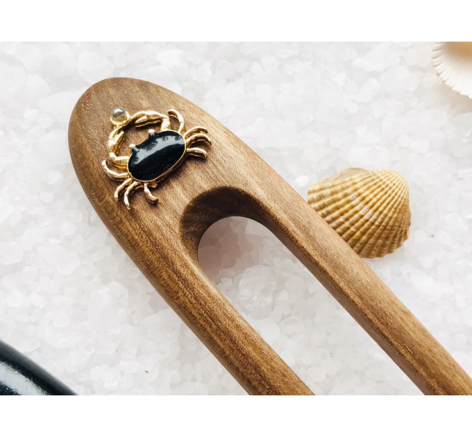 Hair Clip, hair pin stick, Ocean Hair fork, Bun Holder for women, Wood Hair Stick, Wooden Hair Fork, French Hair Pins, Sea Hair Accessories