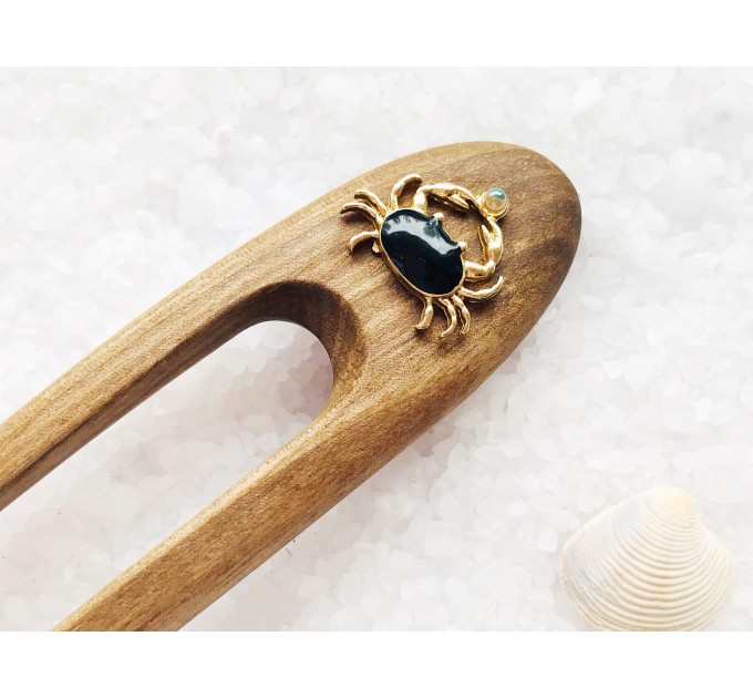 Hair Clip, hair pin stick, Ocean Hair fork, Bun Holder for women, Wood Hair Stick, Wooden Hair Fork, French Hair Pins, Sea Hair Accessories