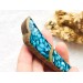 Wooden hair stick with blue stones