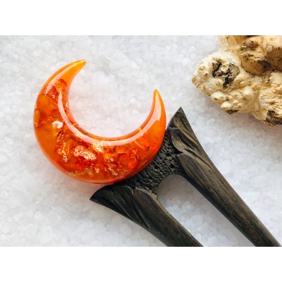 Hair fork Orange Crescent 