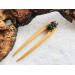 Wooden hair fork with Beetle