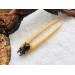 Wooden hair fork with Beetle