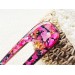 Cherry Color Hair Clip with Mother of Pearl