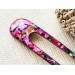 Cherry Color Hair Clip with Mother of Pearl