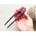 Cherry Color Hair Clip with Mother of Pearl