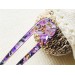 Lilac Color Hair Clip with Mother of Pearl