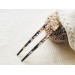 Peach Color Hair Clip with Mother of Pearl