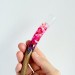 Hair stick with purple flowers 