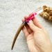 Hair stick with purple flowers 
