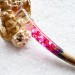 Hair stick with purple flowers 