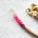 Hair stick with purple flowers 