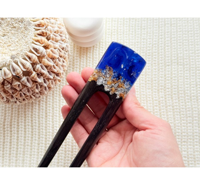 Wooden hair clip